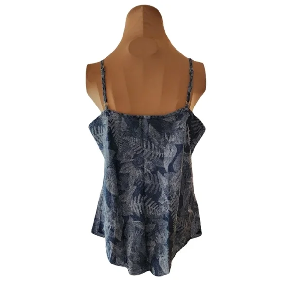 INC International Concepts Linen Blend Asymmetrical Tank Top XL - Picture 2 of 5